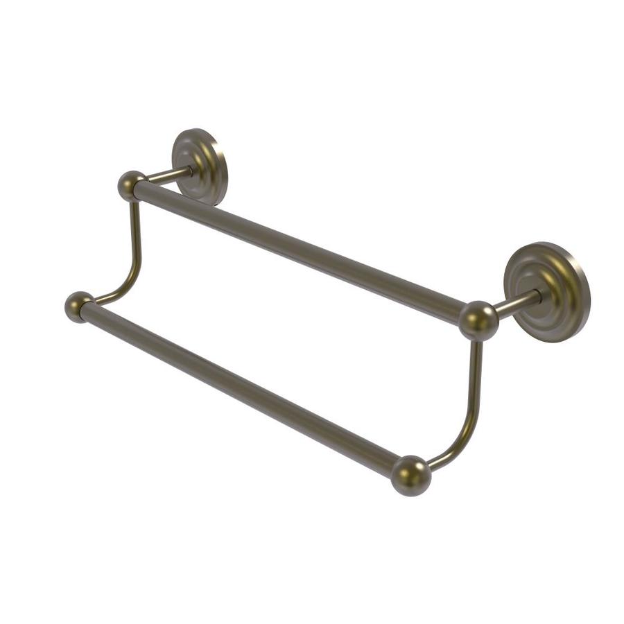 Allied Brass Prestige Que New 24-in Double Antique Brass Wall Mount Double Towel Bar