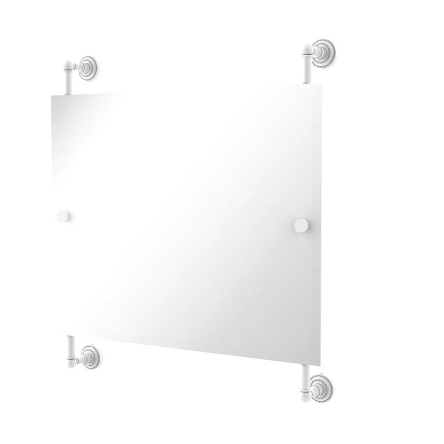 Allied Brass Dottingham 26in Matte White Rectangular Frameless