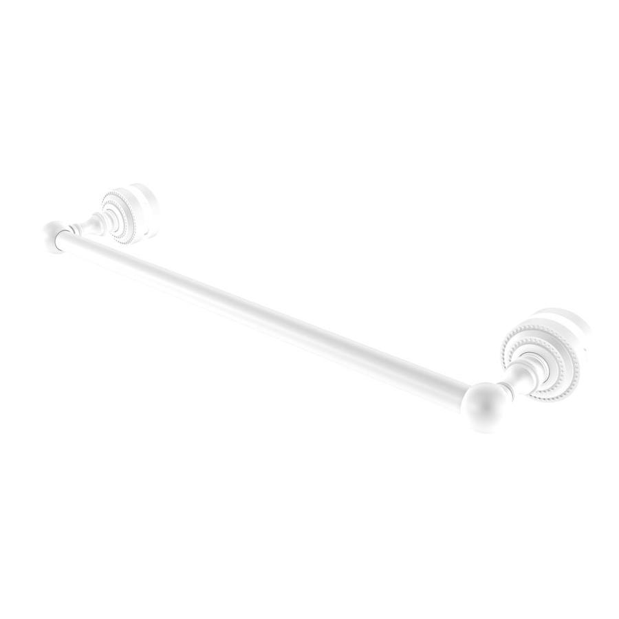Allied Brass Dottingham 18in Matte White Wall Mount Single Towel Bar