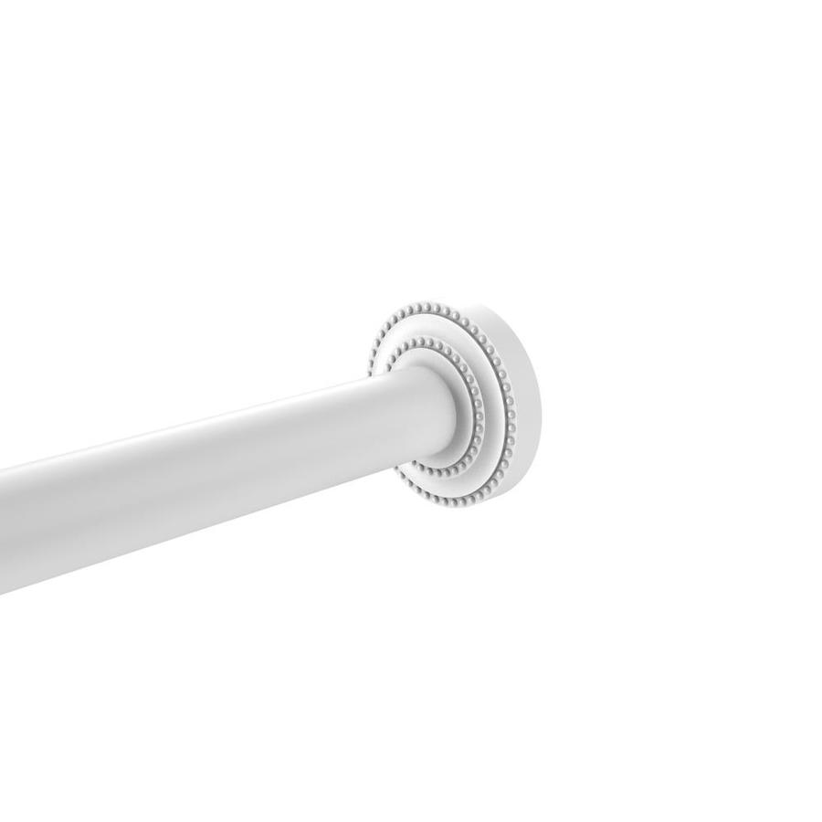 Allied Brass Dottingham Matte White Brass Flanges in the Shower Rod Parts department at