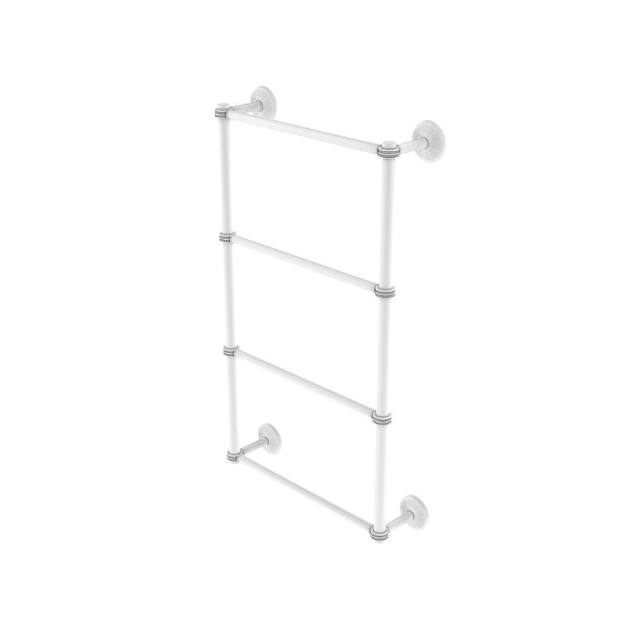 Allied Brass Monte Carlo 30-in Double Matte White Wall Mount Double Towel Bar