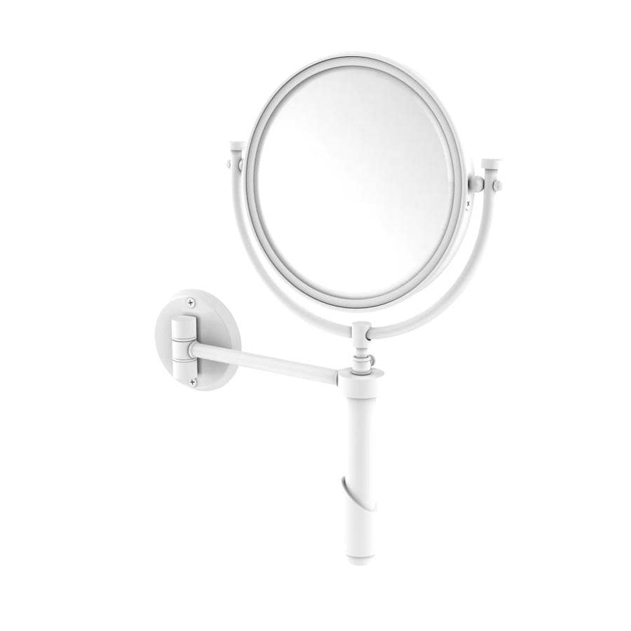 Allied Brass RWM-4//2X-SBR Retro Wave Collection Wall Mounted Swivel Make-Up Mirror 8 Inch Diameter with 2X Magnification Satin Brass