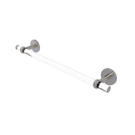 Allied Brass Clearview Collection 24-in Towel Bar with Twisted Accents in Satin Nickel