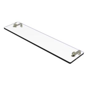 Glass Vanity Shelf with Beveled Edges - Polished Nickel / 22 Inch