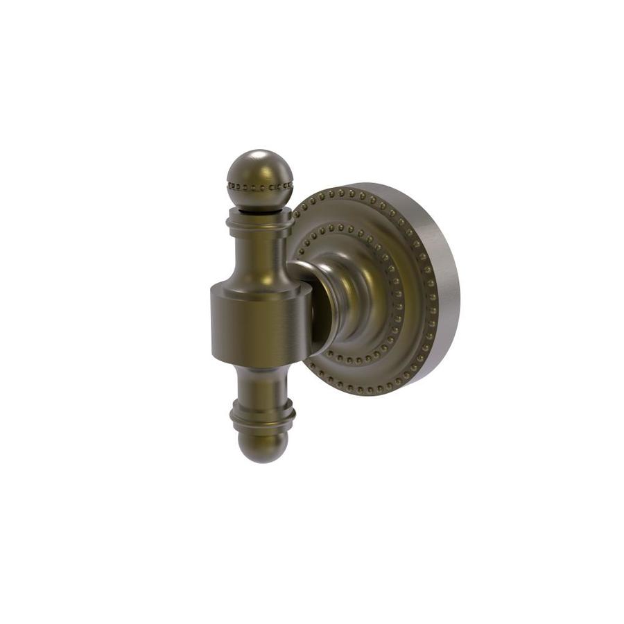 Allied Brass Retro Dot 1-Hook Antique Brass Towel Hook