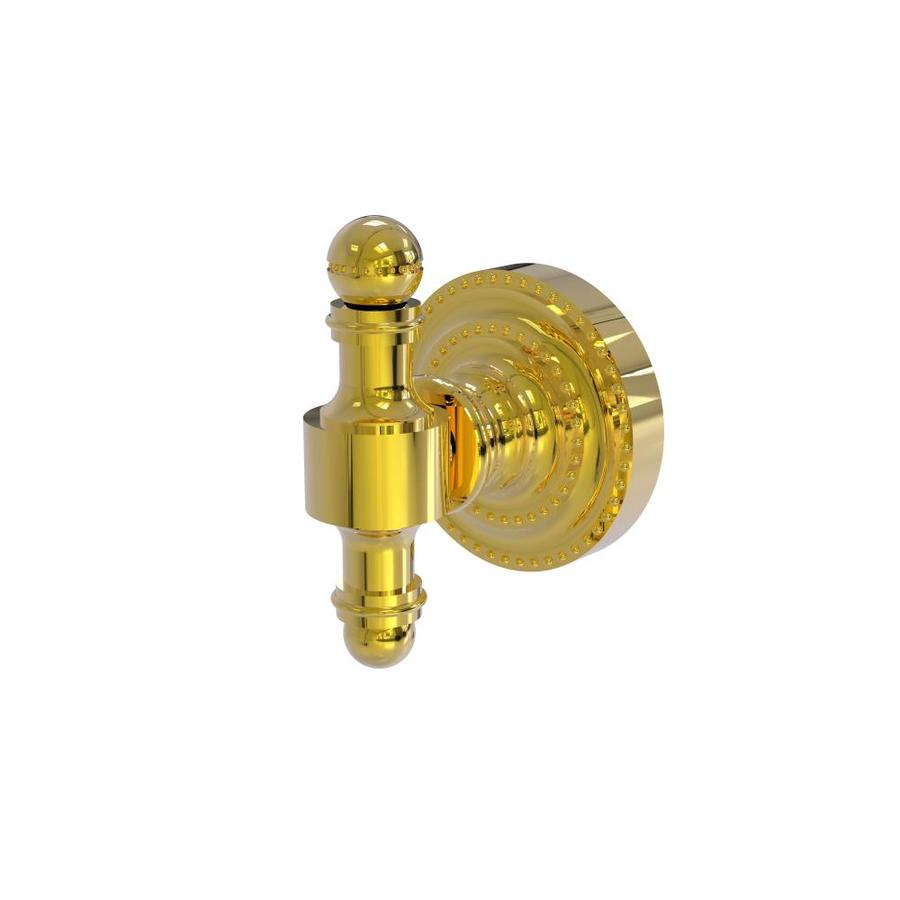 Allied Brass Retro Dot 1-Hook Polished Brass Towel Hook