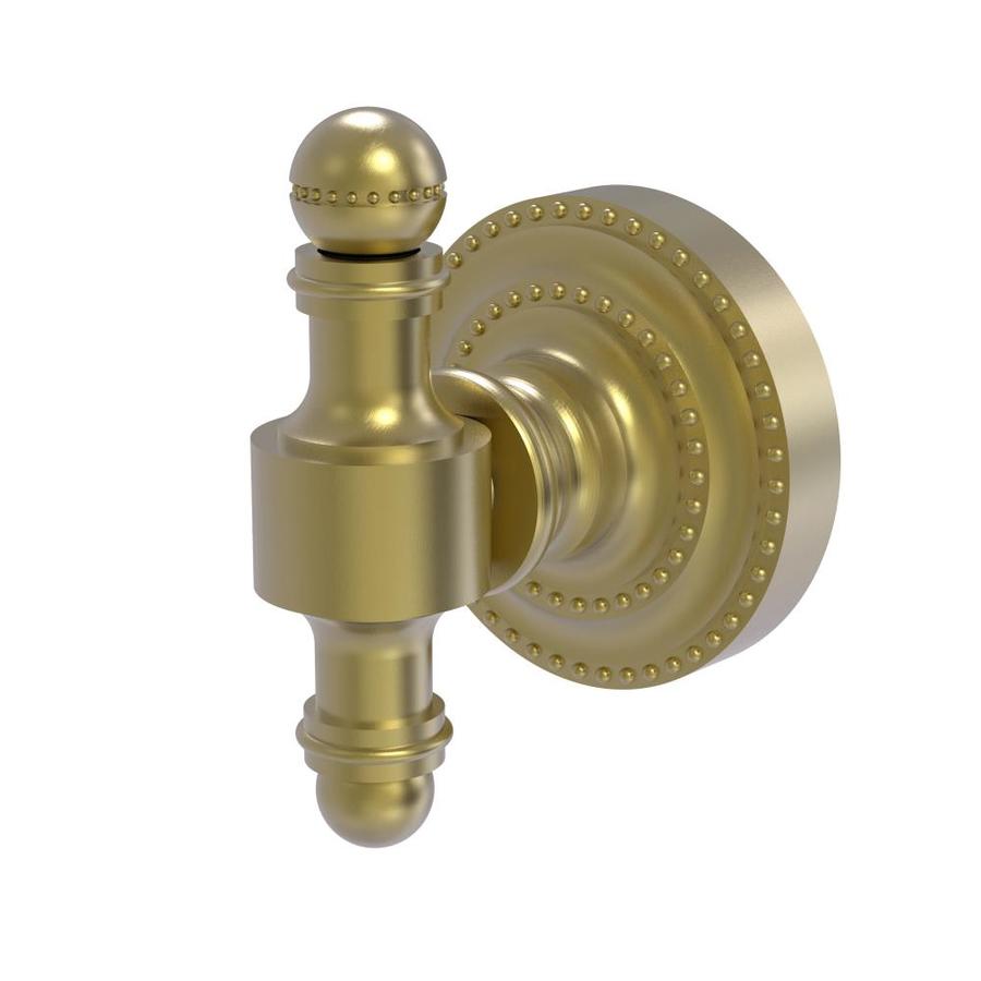 Allied Brass Retro Dot 1-Hook Satin Brass Towel Hook