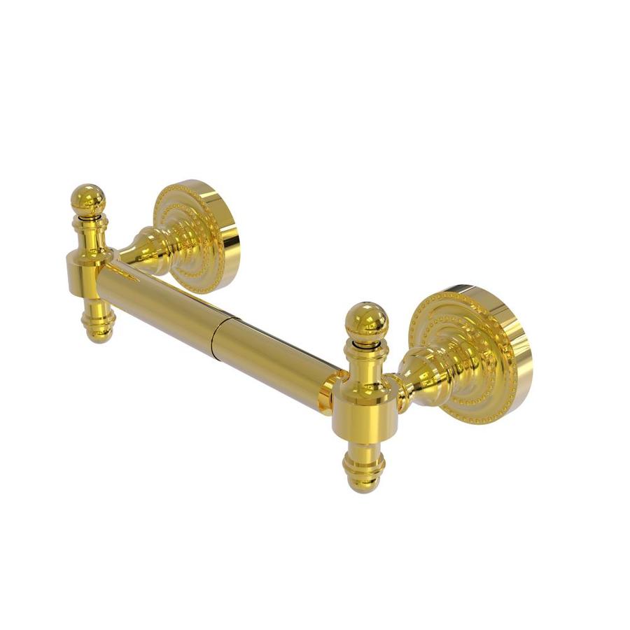 Allied Brass Retro Dot Polished Brass Wall Mount Spring-Loaded Toilet Paper Holder