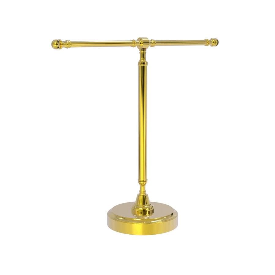 Allied Brass Vanity Top 2 Arm Guest Towel Holder in Polished Brass at