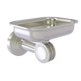 Allied Brass Pacific Beach Collection Wall Mounted Soap Dish Holder with Dotted Accents in Satin Nickel