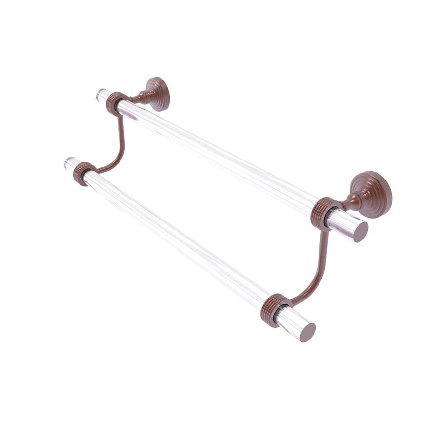 Allied Brass PG-72G-24-CA Pacific Grove Collection 24 Inch Double Towel Bar with Groovy Accents Antique Copper