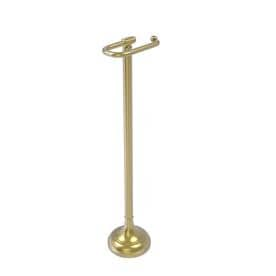 Allied Brass Satin Brass Freestanding Single Post Toilet Paper Holder