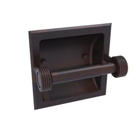 Allied Brass Continental Collection Recessed Toilet Tissue Holder with Groovy Accents in Venetian Bronze