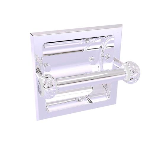 Allied Brass Clearview Polished Chrome Recessed Double Post Toilet Paper Holder in the Toilet