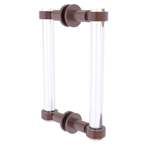 Allied Brass Clearview Collection 8in Back to Back Shower Door Pull with Groovy Accents in