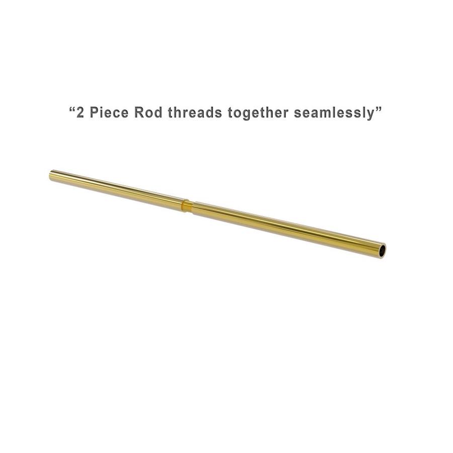 Allied Brass 36-in to 60-in Polished Brass Fixed Single Straight Shower Rod