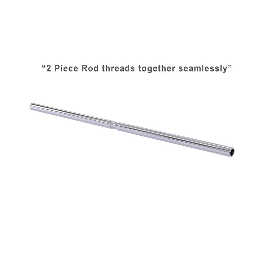 Allied Brass 36-in to 60-in Polished Chrome Fixed Single Straight Shower Rod