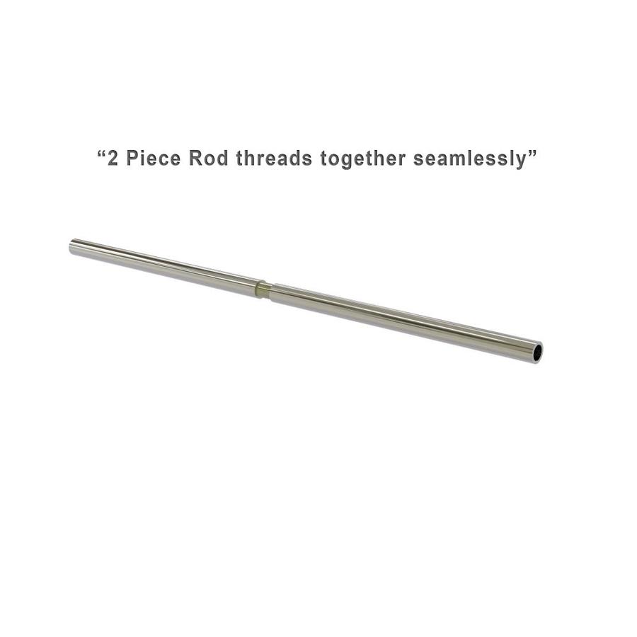 Allied Brass 36-in to 60-in Polished Nickel Fixed Single Straight Shower Rod