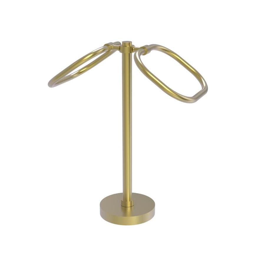 Photo 1 of Allied Brass TB-20 Two Ring Oval Guest Towel Holder, Polished Brass
