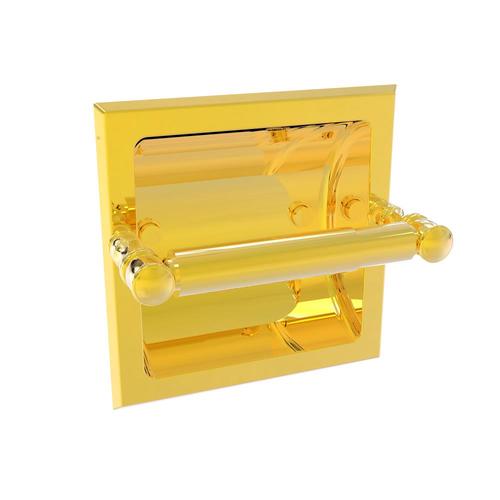 Allied Brass Carolina Polished Brass Recessed Double Post Toilet Paper