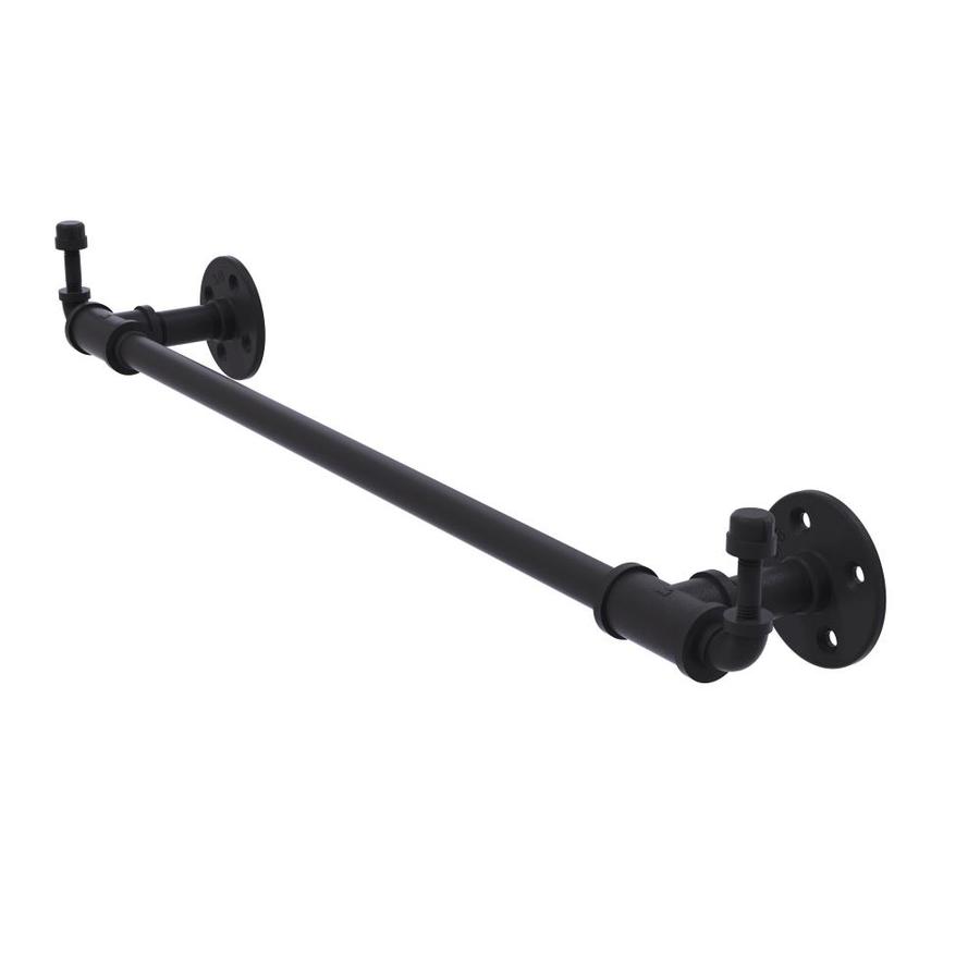 Allied Brass Pipeline 30-in Matte Black Wall Mount Single Towel Bar