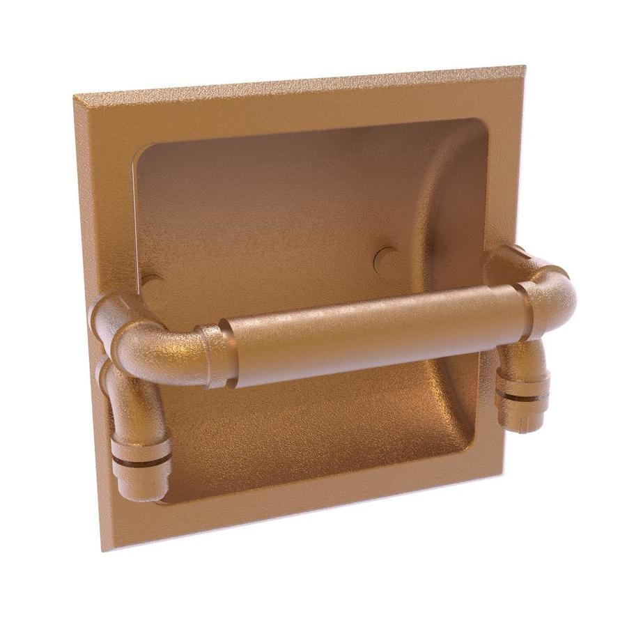 Allied Brass Pipeline Brushed Bronze Recessed Double Post Toilet