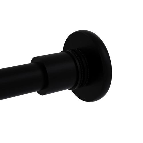 Allied Brass Shower Curtain Rod Brackets in Matte Black in the Shower