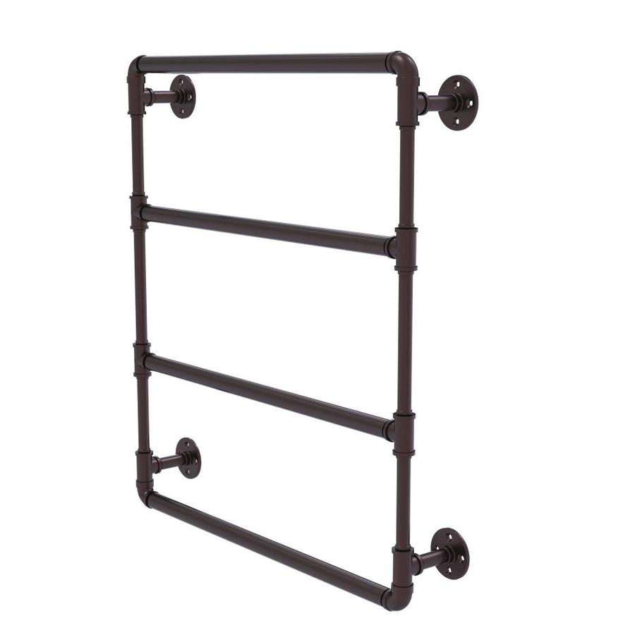 Allied Brass Pipeline 36-in Double Antique Bronze Wall Mount Double Towel Bar