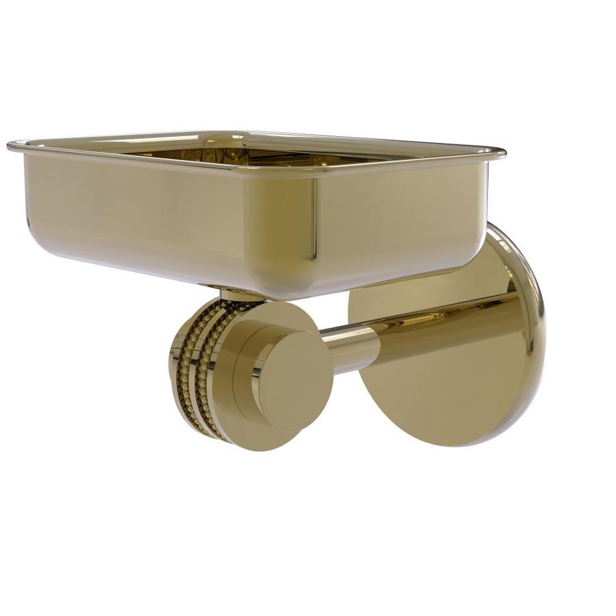 Allied Brass Satellite Orbit Two Unlacquered Brass Soap Dish in the