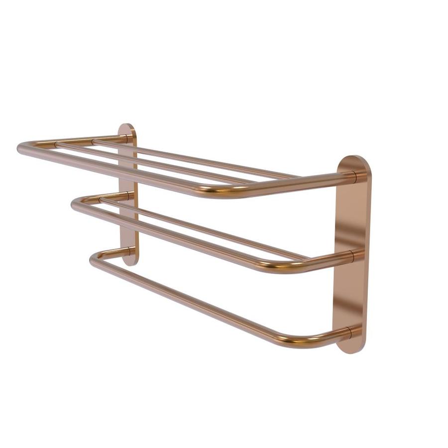 Allied Brass Brushed Bronze Wall Mount Towel Rack at Lowes.com