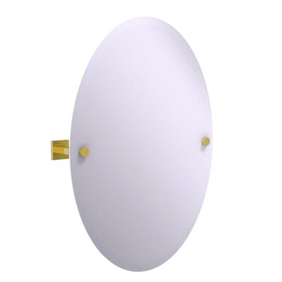 Allied Brass Montero 3 7 In Polished Oval Frameless Bathroom Polished Brass Oval Frameless Bathroom