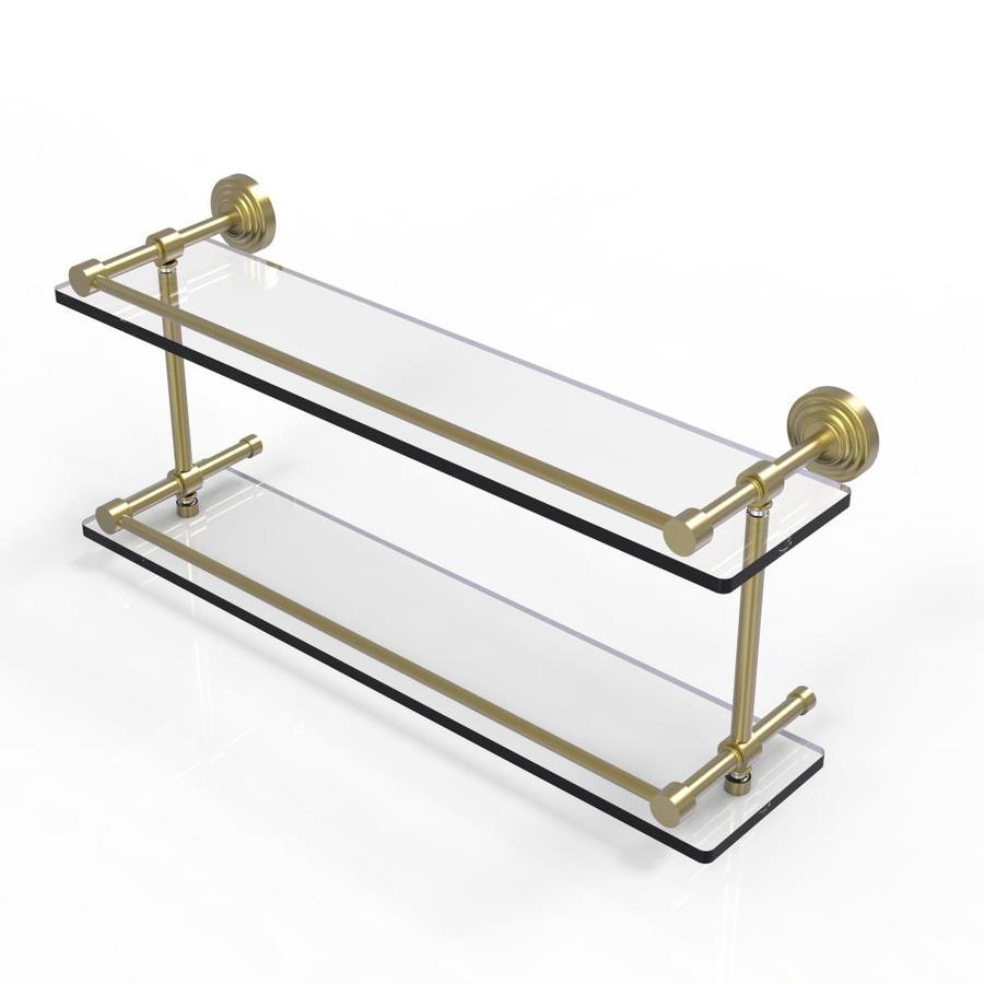 Allied Brass Waverly Place Satin Brass Brass Bathroom Shelf in the ...