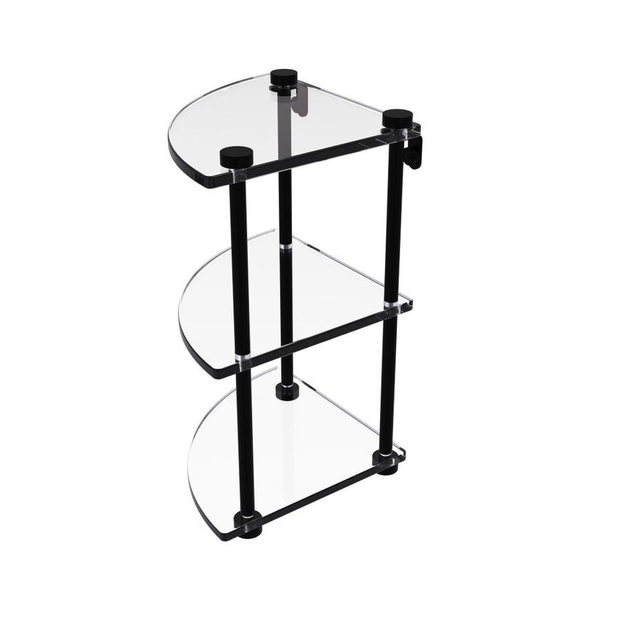 Allied Brass Matte Black 3-Tier Bathroom Shelf