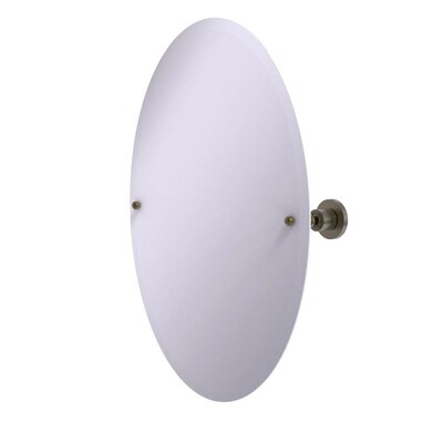 Allied Brass Astor Place 21 In Antique Oval Frameless Antique Brass Oval Frameless