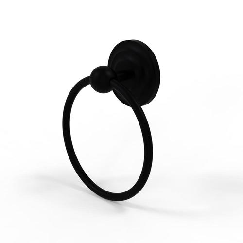 Allied Brass Prestige Que New Matte Black Wall Mount Towel Ring in the