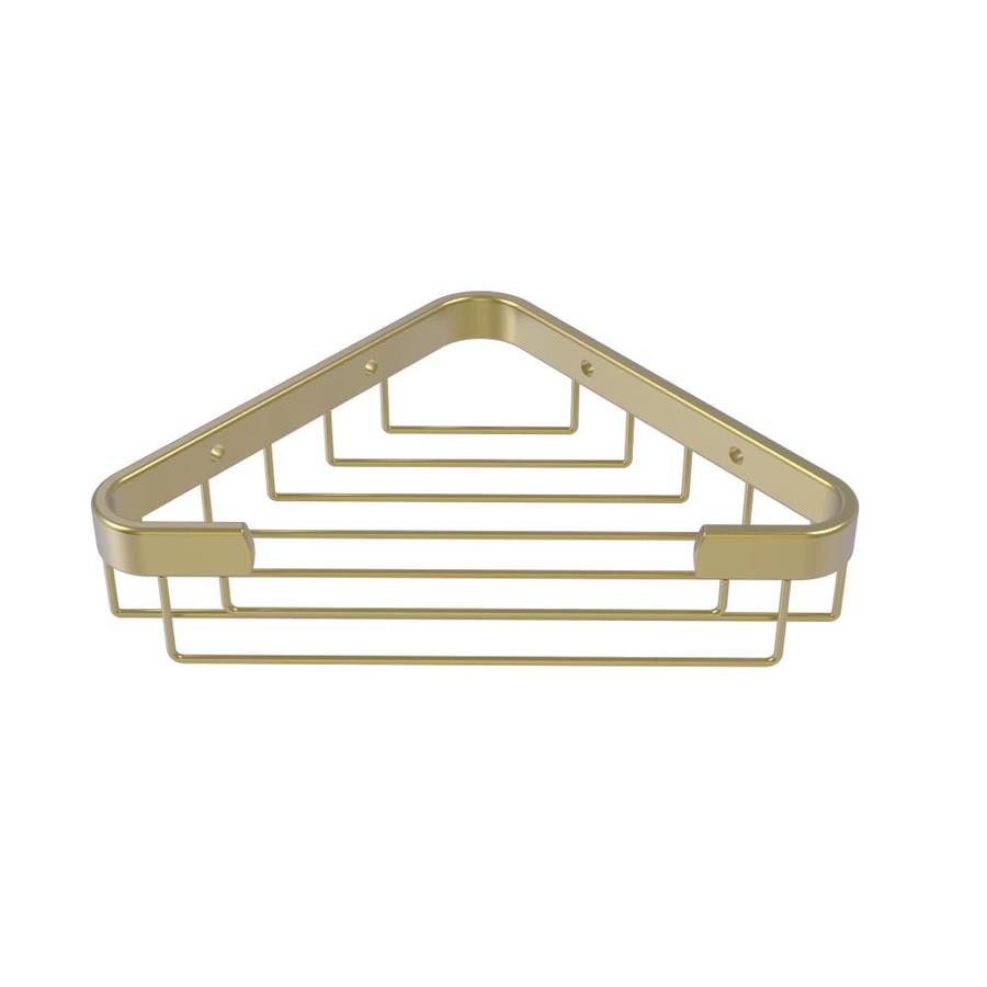 Allied Brass 31 In H Screw Mount Solid Brass Satin Brass Hanging Shower Caddy In The Hanging 4011