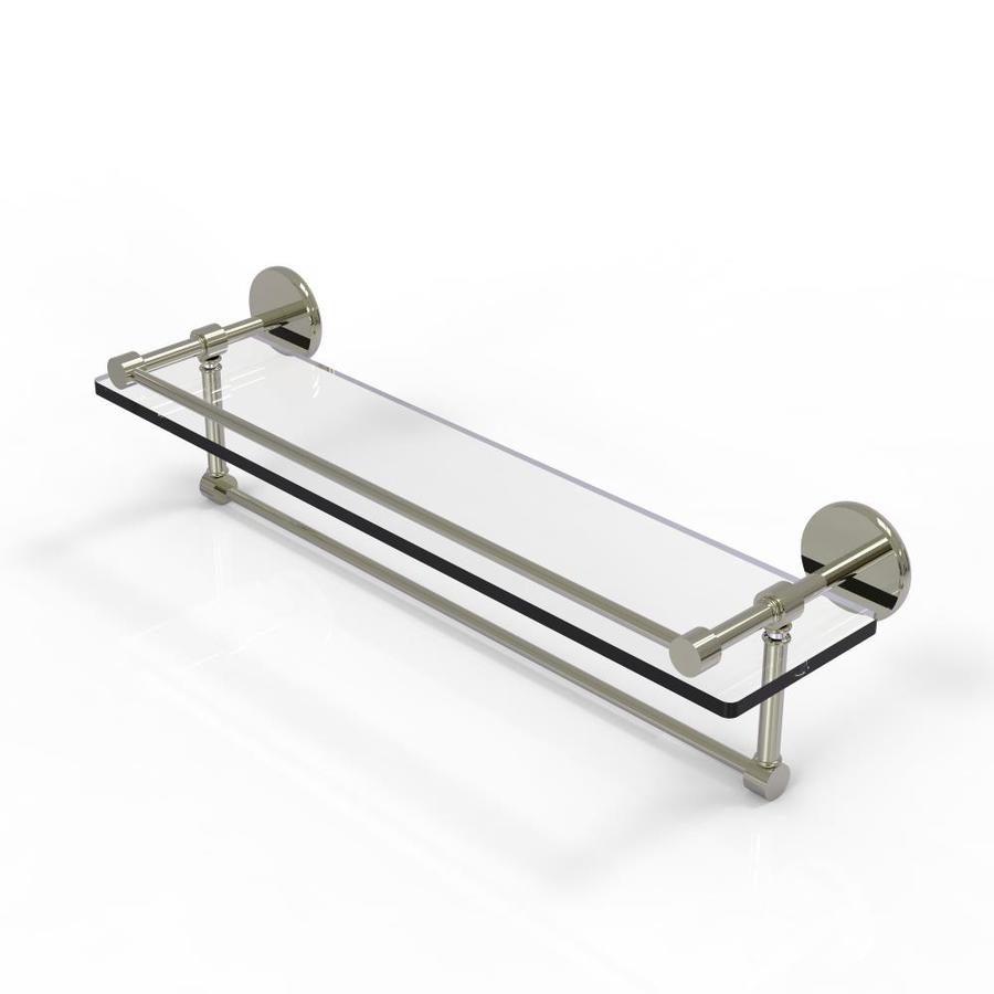 Allied Brass 22-in Gallery Glass Shelf with Towel Bar in Polished ...