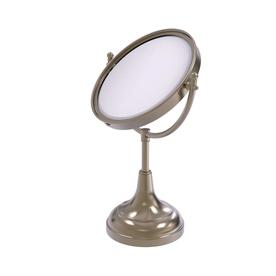Allied Brass 8-in Vanity Top Make-Up Mirror 5X Magnification in Antique Pewter