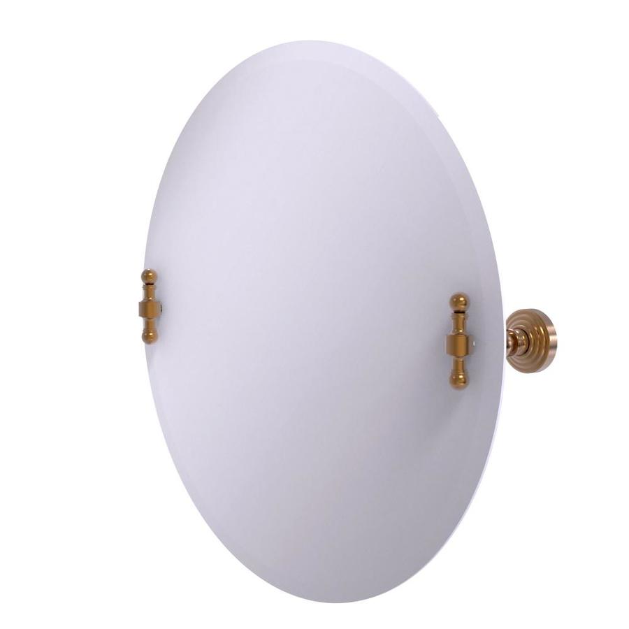 Allied Brass Retro Wave 22in Brushed Bronze Round Frameless Bathroom