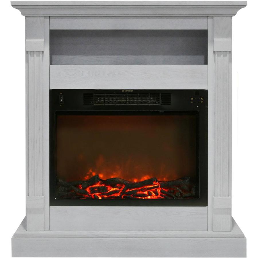 Cambridge 33 9 In W White Fan Forced Electric Fireplace At Lowes Com