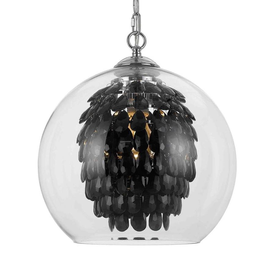 Glass Orb Pendant Light af lighting elements black single modern contemporary clear glass orb pendant light