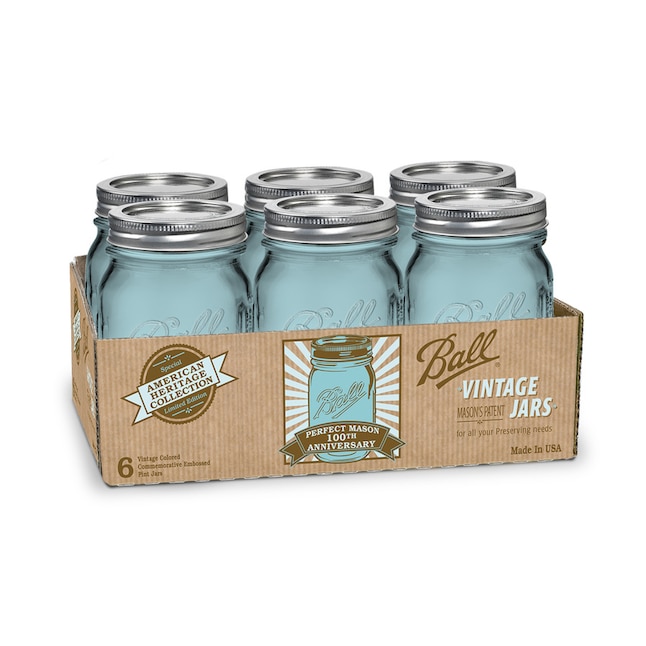 Ball 6-Pack 16-oz Glass Canning Jars with Lids at