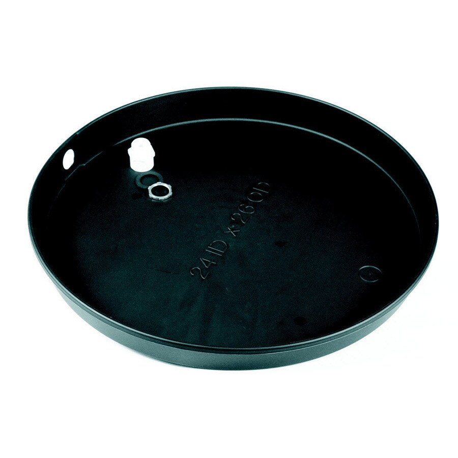 CAMCO 24in x 26in Plastic Water Heater Drain Pan with Fitting in the
