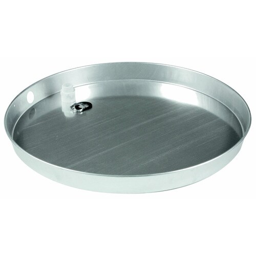 CAMCO 20in Aluminum Water Heater Drain Pan with Fitting in the Water