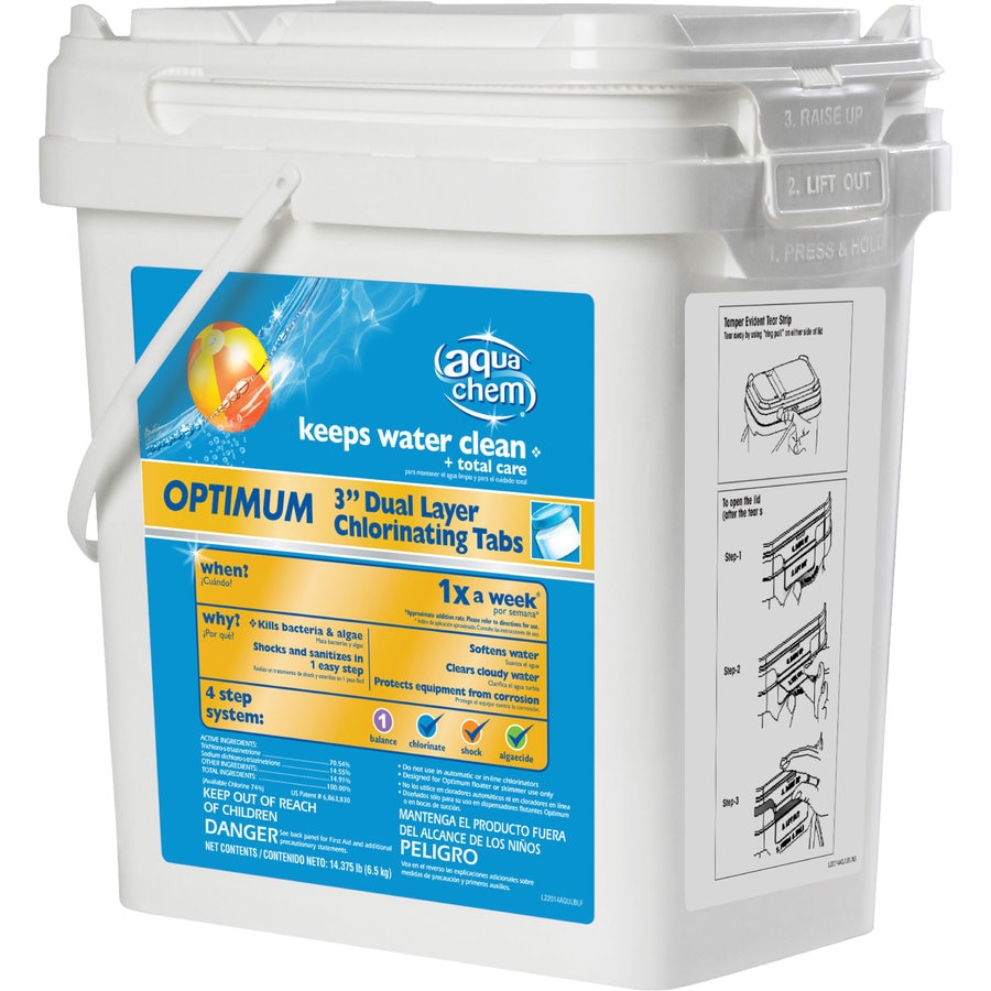 Aqua Chem 14.375lb 3in in the Pool Chlorine & Dispensers department