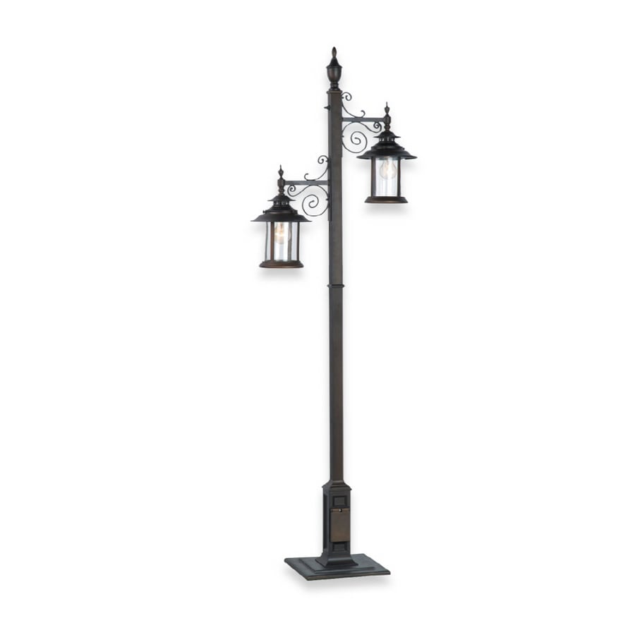 Royce Lighting 2 Light Oil Rubbed Bronze Outdoor Portable Post Royce Lighting 2 Light Oil Rubbed Bronze Outdoor Portable Post Lantern