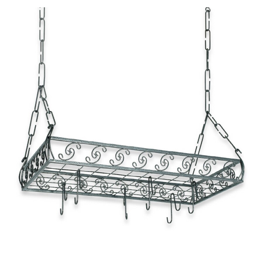 Royce Lighting RF44BK/SVR 21.25" x 38.50" Pot Rack