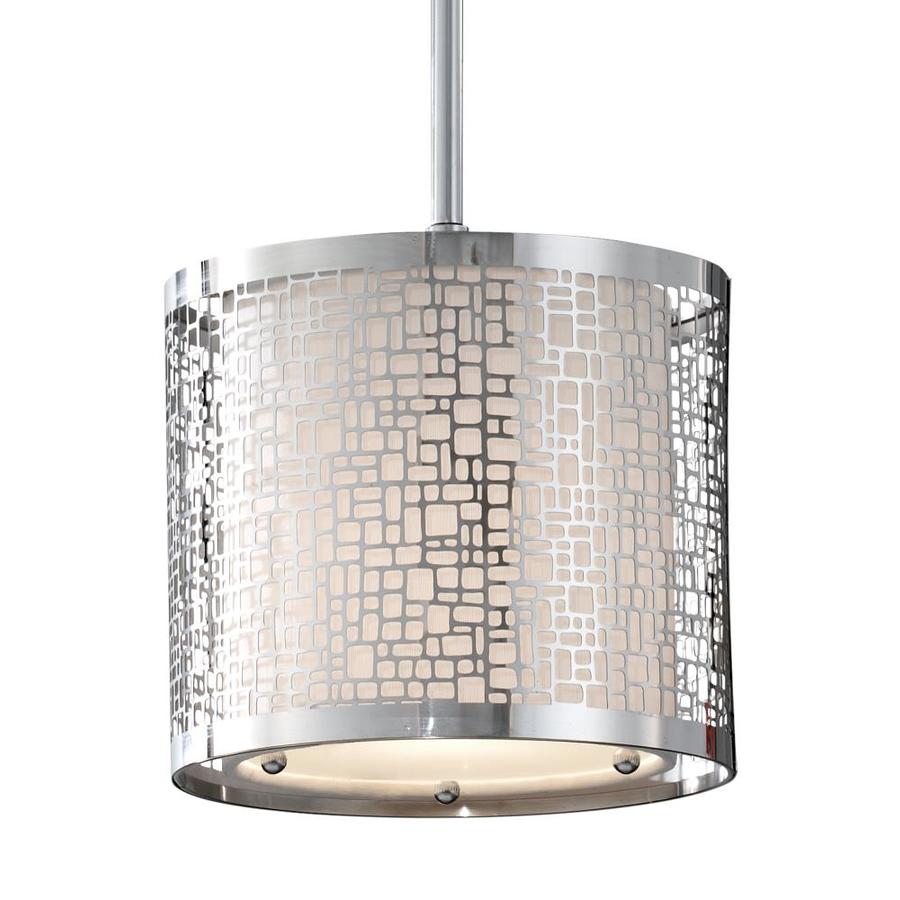 Feiss Joplin Chrome Modern/Contemporary Double Shade Drum Pendant Light