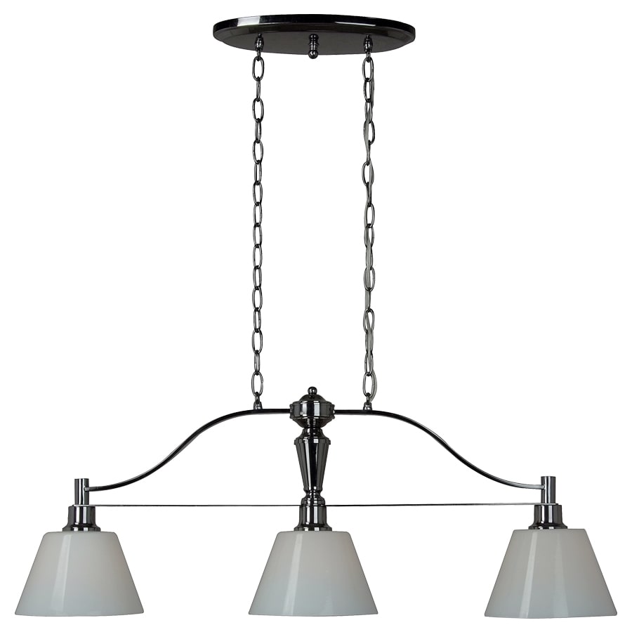 Portfolio 3 Light Black Chrome Transitional Chandelier At