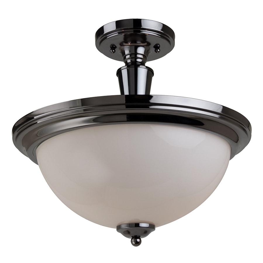 Portfolio 2 Light 14 1 4 Black Chrome Semi Flushmount At Com Portfolio 2 Light 14 1 4 Black Chrome Semi Flushmount